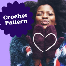 Load image into Gallery viewer, Make Your Own Heart Mittens On A String - PDF Crochet Pattern-Crafting Patterns-EKA