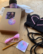 Load image into Gallery viewer, Make Your Own Heart Mittens On A String - Crochet Kit-Crafting Patterns-EKA