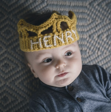 Load image into Gallery viewer, Personalised Crocheted Crown - Baby, Child, Adult-Hats-EKA