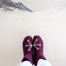 Load image into Gallery viewer, Slipper Socks With Snowflake Design-Slipper Socks-EKA
