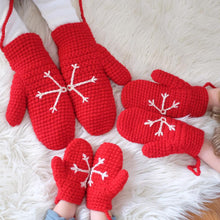 Load image into Gallery viewer, Snowflake Mittens - Adult, Child and Baby.-Mittens-EKA
