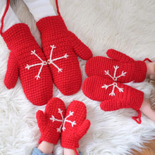Load image into Gallery viewer, Snowflake Mittens - Adult, Child and Baby.-Mittens-EKA