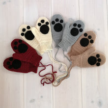 Load image into Gallery viewer, Adult Paw Print Mittens-Mittens-EKA