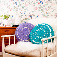 Load image into Gallery viewer, Organic Cotton Crocheted Cushion-Cushions-EKA
