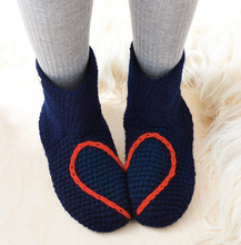 Load image into Gallery viewer, Slipper Socks With Love Heart - Adult-Slipper Socks-EKA