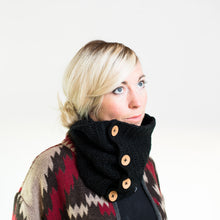 Load image into Gallery viewer, Acrylic Cowl Scarf With Buttons-Scarves-EKA
