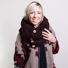 Load image into Gallery viewer, Chunky Infinity Scarf With Buttons-Scarves-EKA