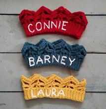 Load image into Gallery viewer, Personalised Crocheted Crown - Baby, Child, Adult-Hats-EKA
