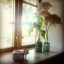 Load image into Gallery viewer, Organic Cotton Lace Covered Jar, Vase and Lantern-Lace Covered Vase-EKA
