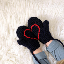 Load image into Gallery viewer, Hidden Heart Mittens - Baby and Child-Mittens-EKA