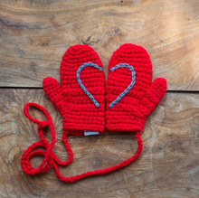 Load image into Gallery viewer, Hidden Heart Mittens - Baby and Child-Mittens-EKA
