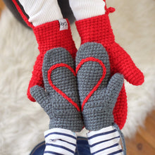 Load image into Gallery viewer, Hidden Heart Mittens - Baby and Child-Mittens-EKA
