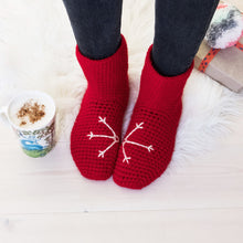 Load image into Gallery viewer, Slipper Socks With Snowflake Design-Slipper Socks-EKA