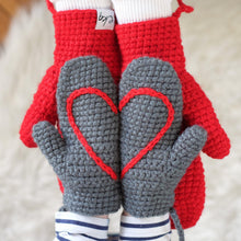 Load image into Gallery viewer, Daddy And Me Matching Heart Mittens-Mittens-EKA