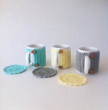 Load image into Gallery viewer, Organic Cotton Mug, Cosy And Coaster Set-Mug Cosies-EKA