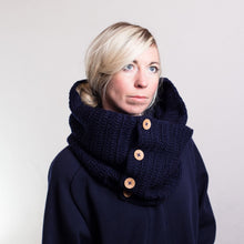 Load image into Gallery viewer, Chunky Infinity Scarf With Buttons-Scarves-EKA