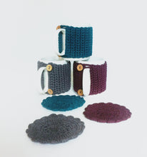 Load image into Gallery viewer, Organic Cotton Mug, Cosy And Coaster Set-Mug Cosies-EKA