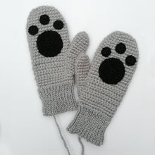 Load image into Gallery viewer, Adult Paw Print Mittens-Mittens-EKA
