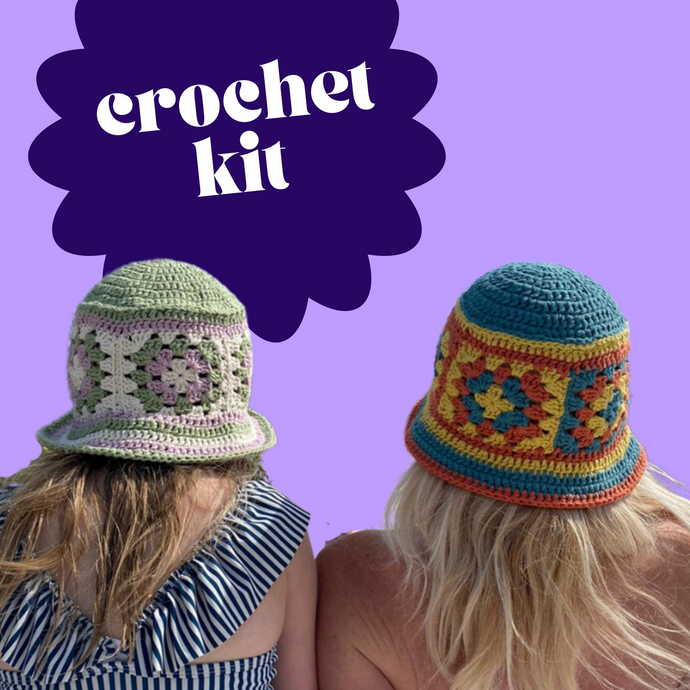 Make Your Own Granny Square Bucket Hat Kit-Patterns-EKA