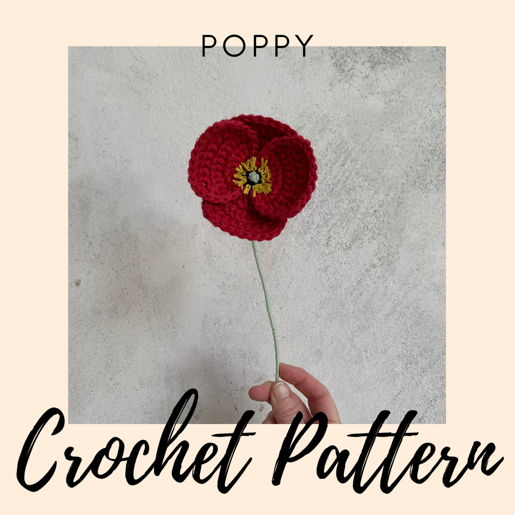 Poppy Crochet Craft Pattern-Patterns-EKA