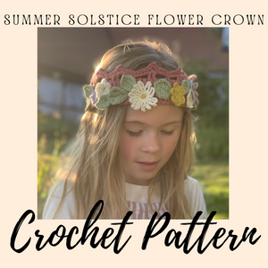 Summer Solstice Flower Crown Crochet Pattern-Crafting Patterns & Molds-EKA