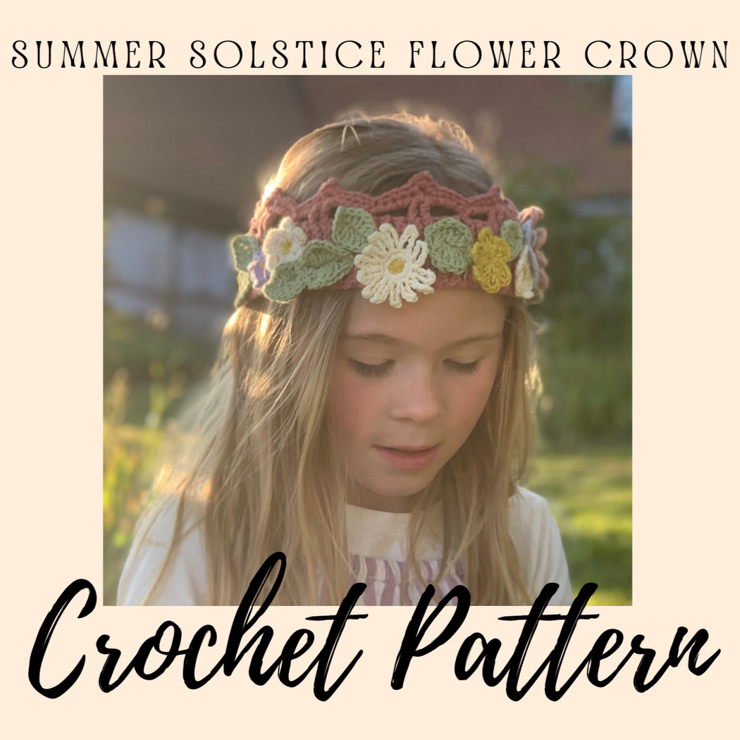 Summer Solstice Flower Crown Crochet Pattern-Crafting Patterns & Molds-EKA