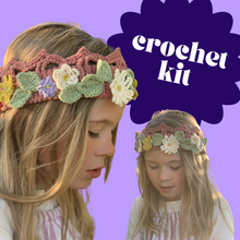 Load image into Gallery viewer, DIY Craft Kit - Summer Solstice Flower Crocheted Crown-Crafting Patterns-EKA
