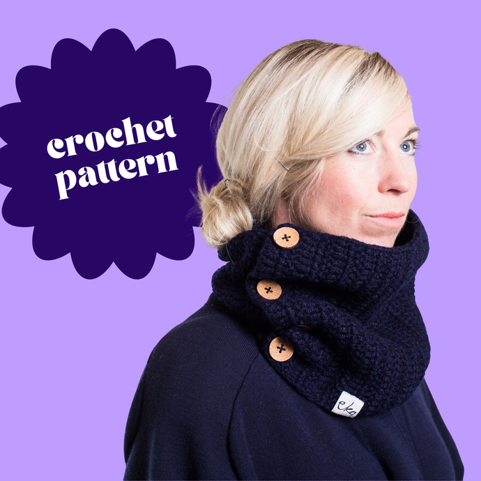 Make Your Own Chunky Cowl Scarf - Crochet Pattern Digital Download-Crafting Patterns & Molds-EKA