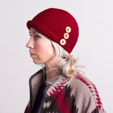 Load image into Gallery viewer, Cloche Hat with Buttons
