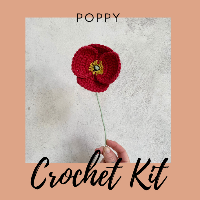 Poppy Crochet Craft Kit-Crafting Patterns-EKA