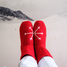 Load image into Gallery viewer, Slipper Socks With Snowflake Design-Slipper Socks-EKA
