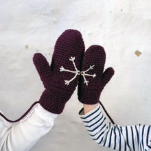 Load image into Gallery viewer, Snowflake Mittens - Adult, Child and Baby.-Mittens-EKA
