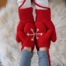 Load image into Gallery viewer, Snowflake Mittens - Adult, Child and Baby.-Mittens-EKA
