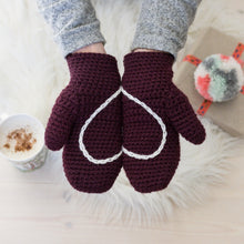 Load image into Gallery viewer, Hidden Heart Mittens - Baby and Child-Mittens-EKA
