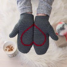 Load image into Gallery viewer, Hidden Heart Mittens - Baby and Child-Mittens-EKA
