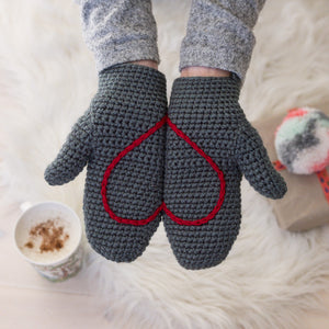 Hidden Heart Mittens - Baby and Child-Mittens-EKA