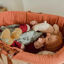 Load image into Gallery viewer, Booties With Embroidered Flowers - baby and child-Baby Booties-EKA
