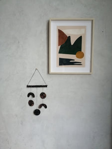 Minimalist Shapes Resin Wall Hanging - Tortoiseshell-EKA