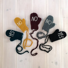 Load image into Gallery viewer, YES NO Mittens Handmade - Adult Size-Mittens-EKA
