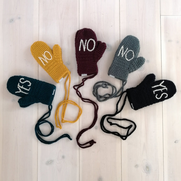 YES / NO Mittens - Child Size-Gloves & Mittens-EKA