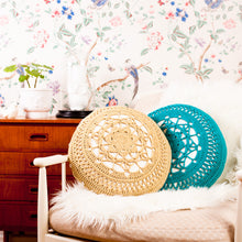 Load image into Gallery viewer, Organic Cotton Crocheted Cushion-Cushions-EKA
