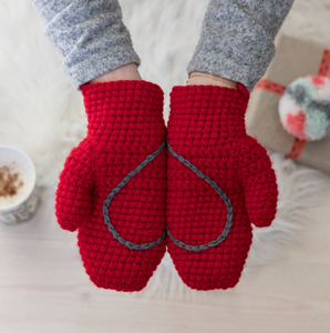 Hidden Heart Mittens - All Sizes-Mittens-EKA