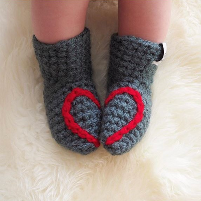 Heart Booties - baby and child-Baby Booties-EKA