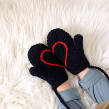 Load image into Gallery viewer, Hidden Heart Mittens - Baby and Child-Mittens-EKA
