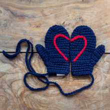 Load image into Gallery viewer, Hidden Heart Mittens - Baby and Child-Mittens-EKA
