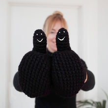 Load image into Gallery viewer, Smiley Face Mittens - Adult-Mittens-EKA
