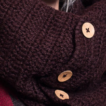 Load image into Gallery viewer, Acrylic Cowl Scarf With Buttons-Scarves-EKA
