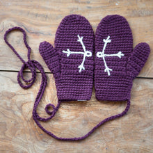 Load image into Gallery viewer, Snowflake Mittens - Adult, Child and Baby.-Mittens-EKA
