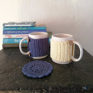 Organic Cotton Mug, Cosy And Coaster Set-Mug Cosies-EKA