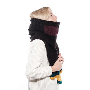 Pixelated Colour Block Scarf-Scarves-EKA